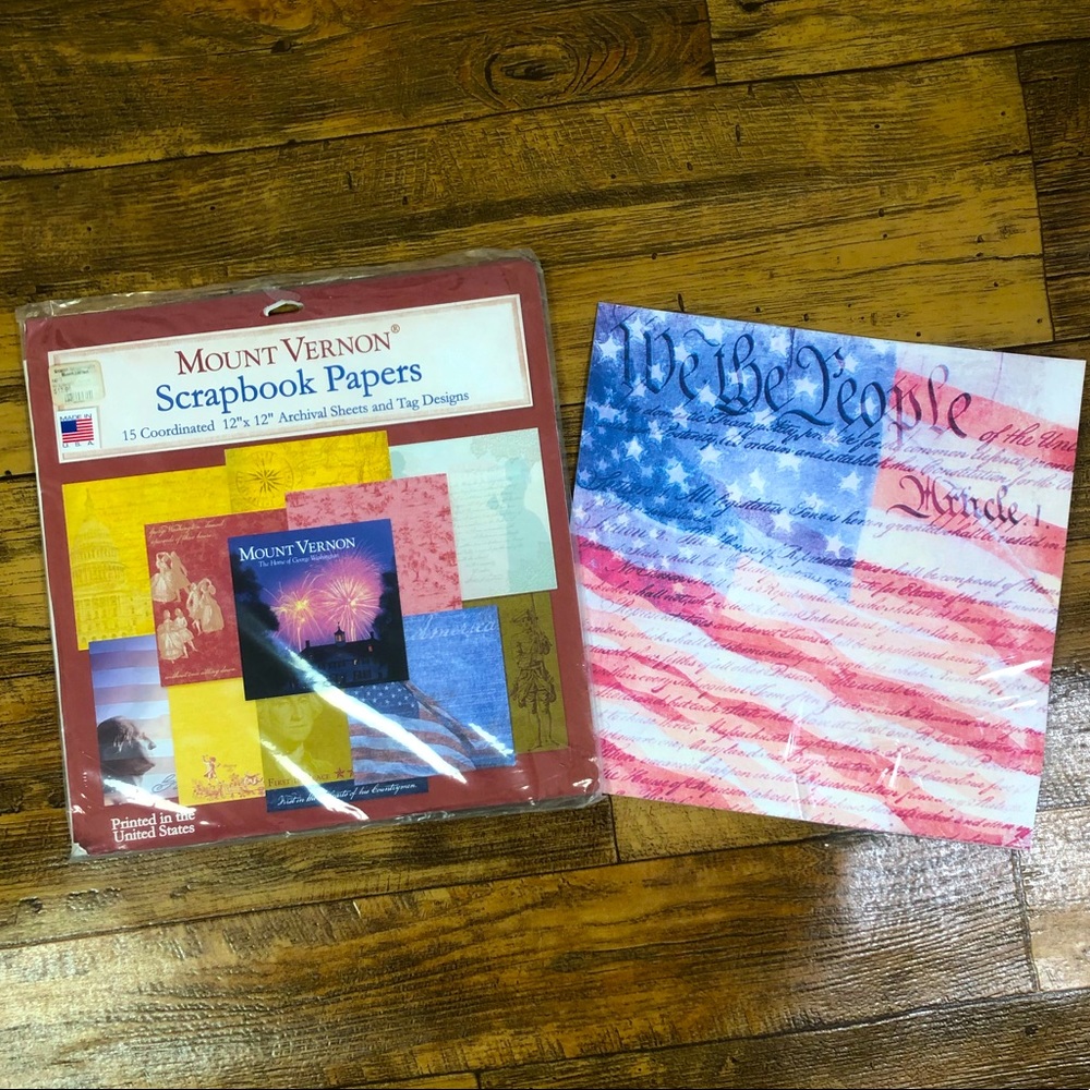 Patriotic Scrapbook papers / Craft papers